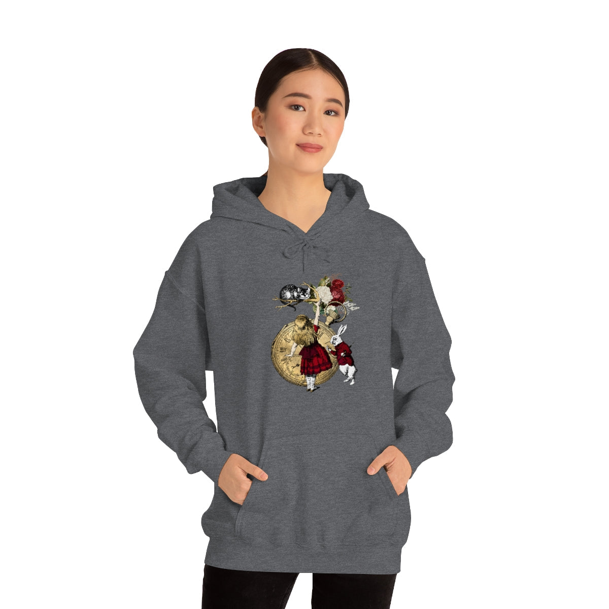 Pullover Hoodies-Alice in Wonderland Gifts 34 Red Series