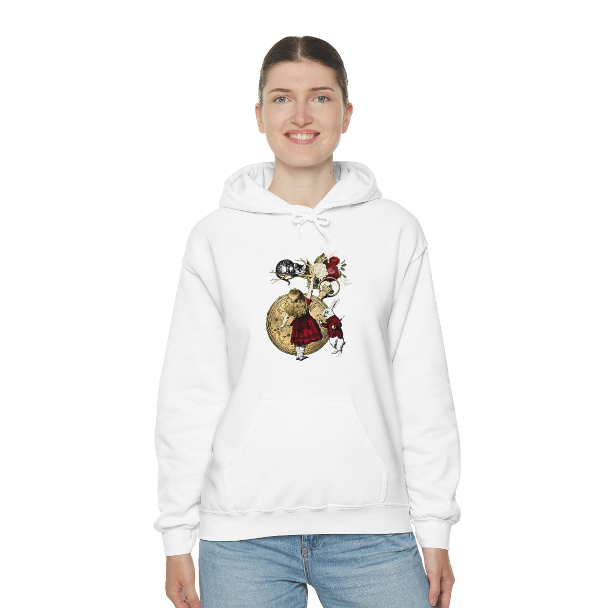 Pullover Hoodies-Alice in Wonderland Gifts 34 Red Series