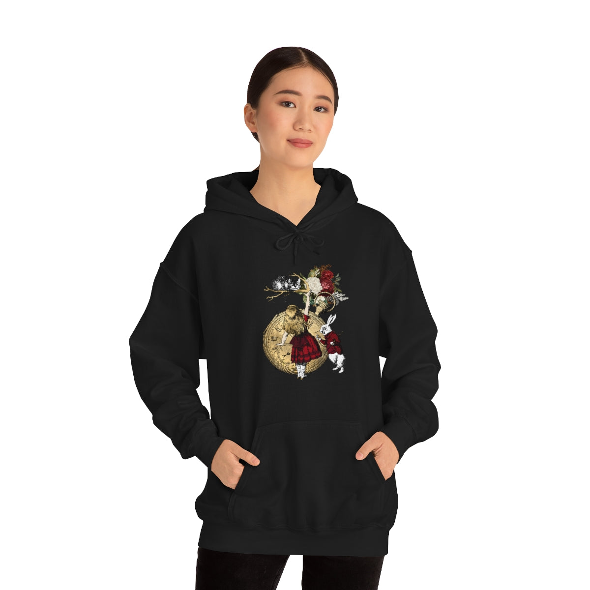 Pullover Hoodies-Alice in Wonderland Gifts 34 Red Series