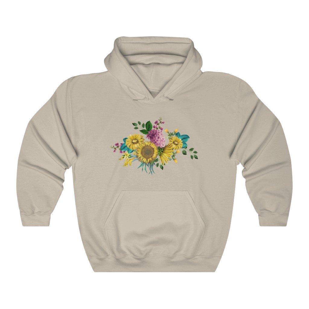 Pullover Hoodies-Vintage Flowers 101 | Printify