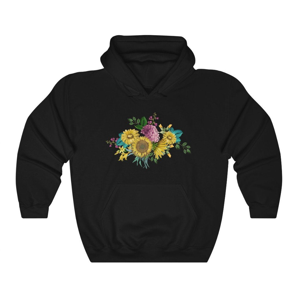 Pullover Hoodies-Vintage Flowers 101 | Printify