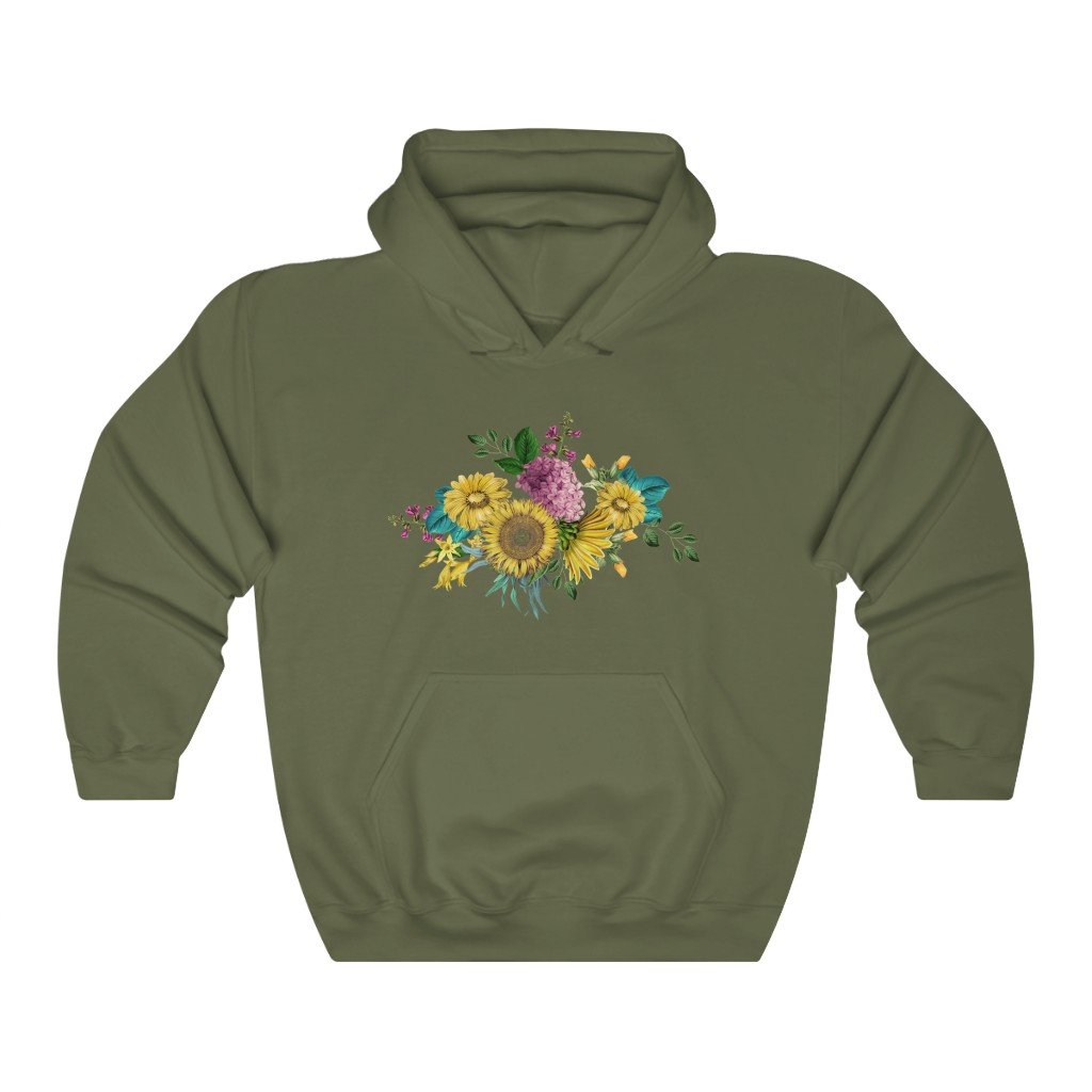 Pullover Hoodies-Vintage Flowers 101 | Printify
