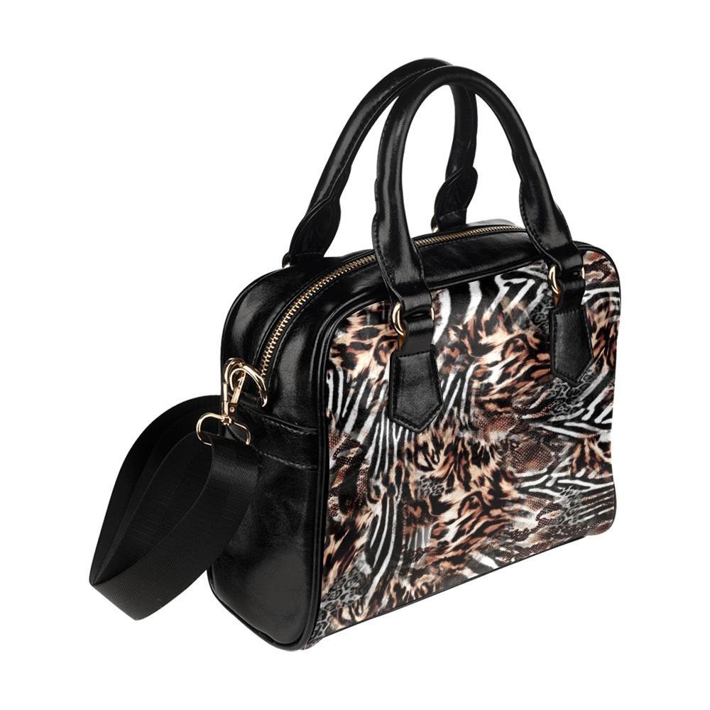Shoulder Handbag-Animal Print 102 Vegan Leather Shoulder