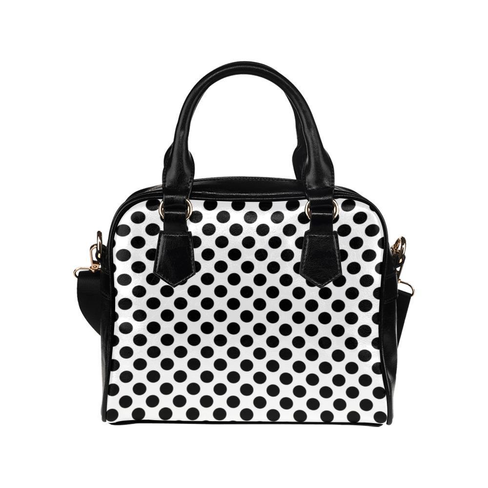 Shoulder Handbag-Classic Black and White 113 Vegan Leather