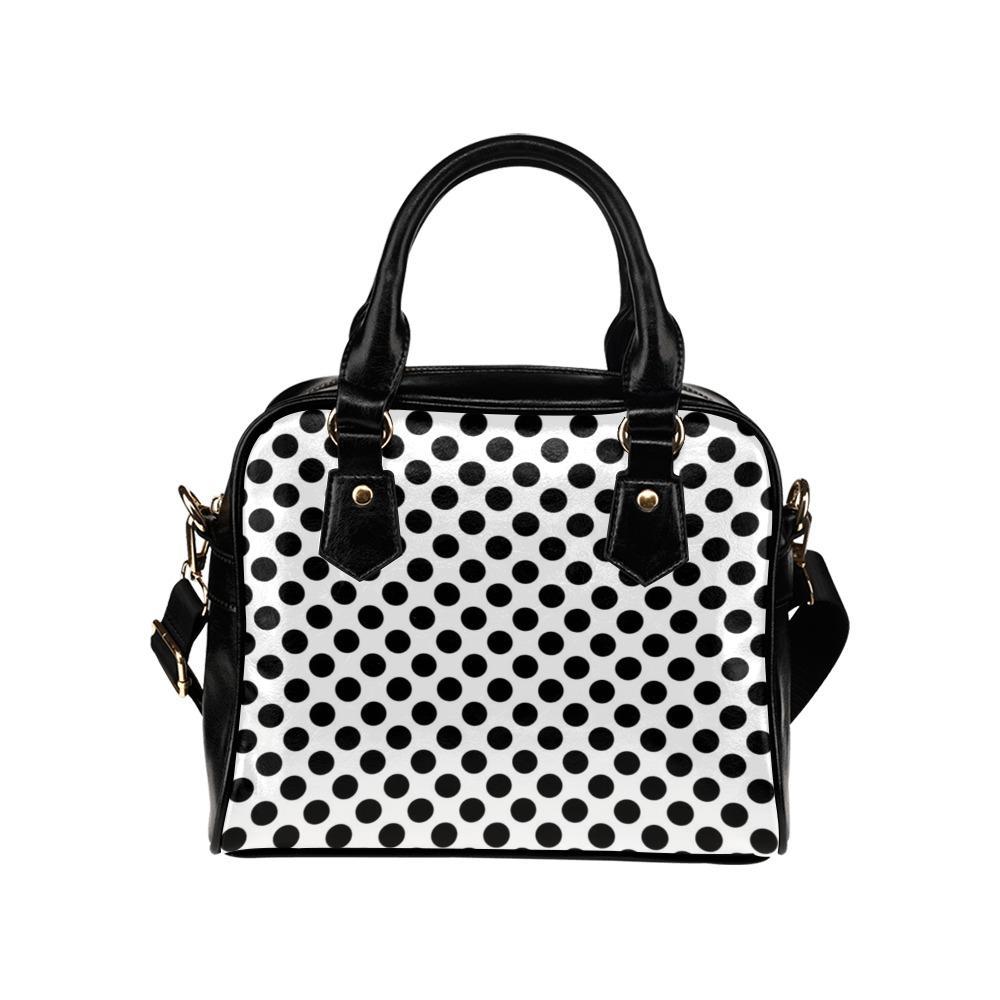Shoulder Handbag-Classic Black and White 113 Vegan Leather