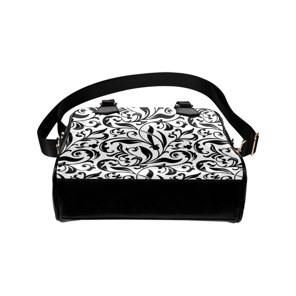 Shoulder Handbag-Classic Black and White 122 Vegan Leather