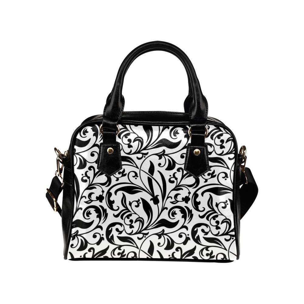 Shoulder Handbag-Classic Black and White 122 Vegan Leather