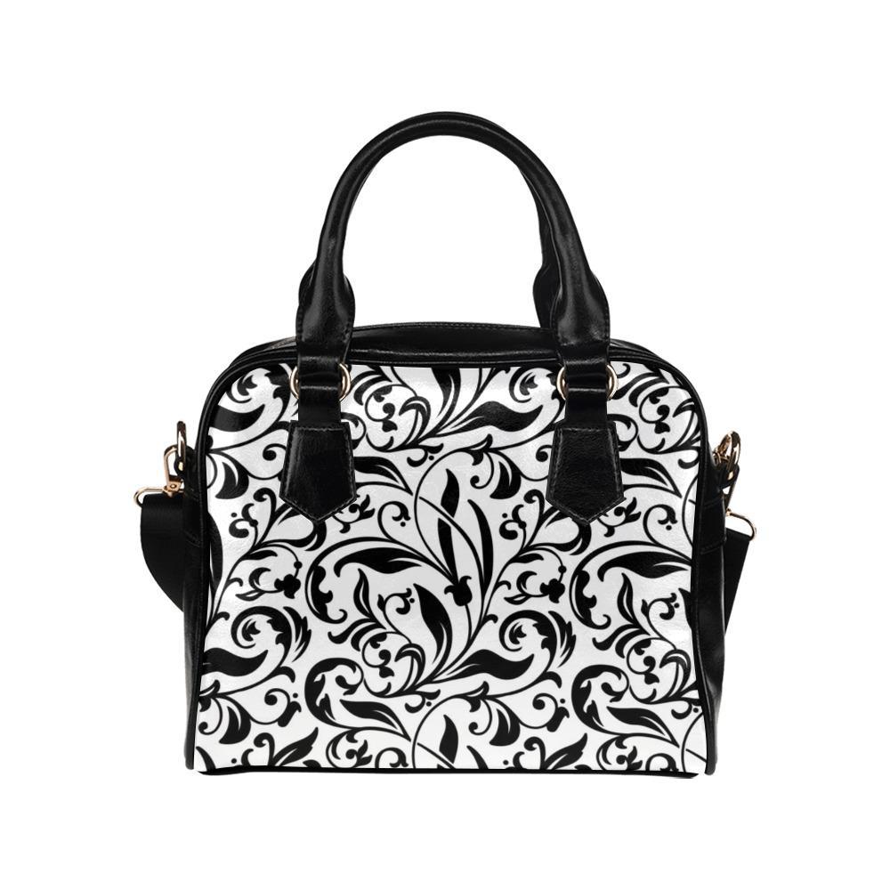 Shoulder Handbag-Classic Black and White 122 Vegan Leather