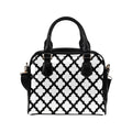 Shoulder Handbag-Classic Black and White 125 Vegan Leather