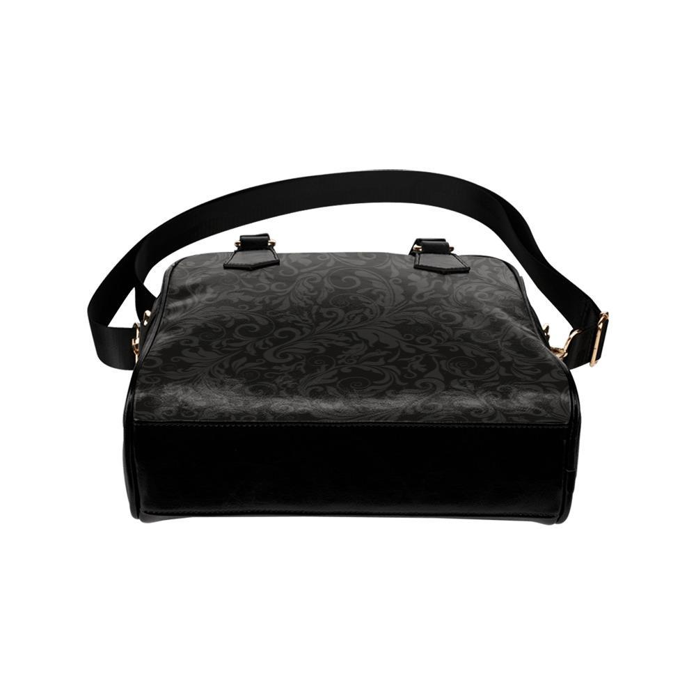 Shoulder Handbag-Classic Pattern Vegan Leather Shoulder