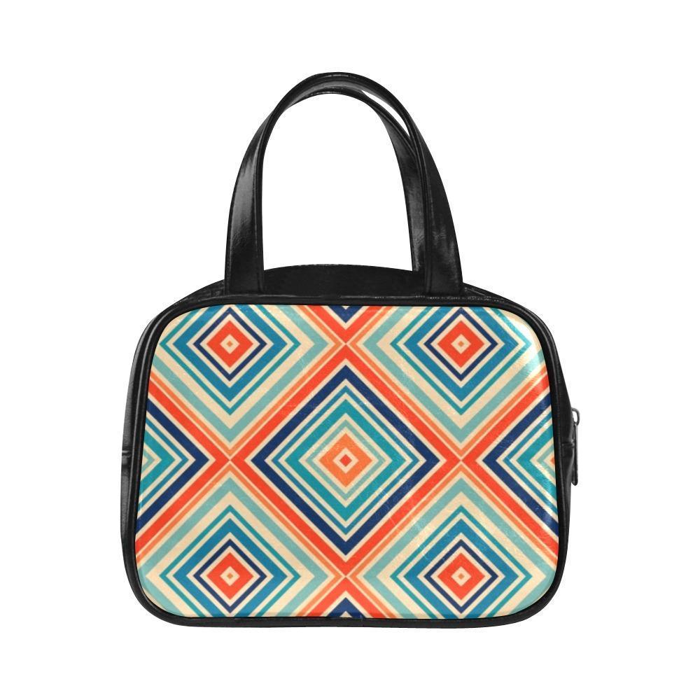 Small Top Handle Handbag - Retro 1960s Geometry #105 | ACES 