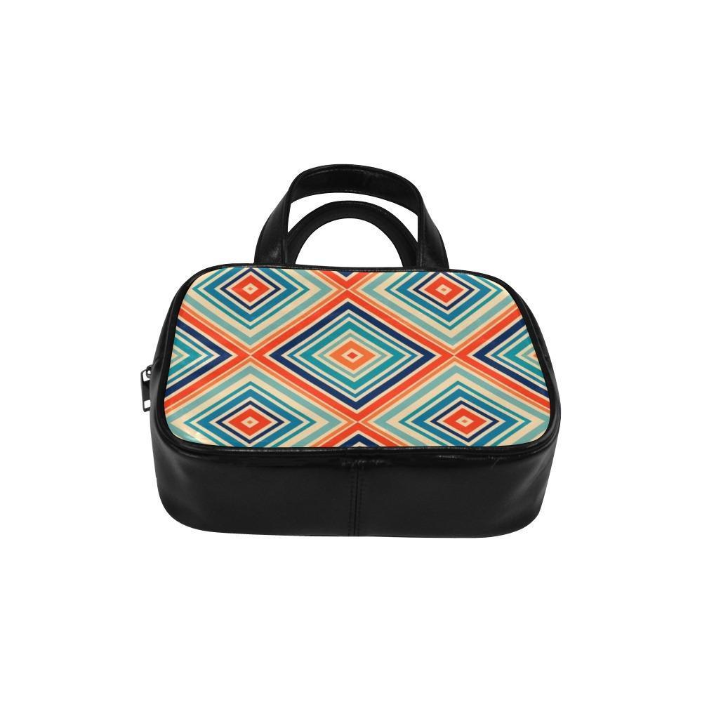 Small Top Handle Handbag - Retro 1960s Geometry #105 | ACES 
