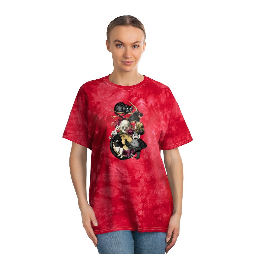 Tie Dye Shirt-Alice in Wonderland 101 Goth Series Tie Dye