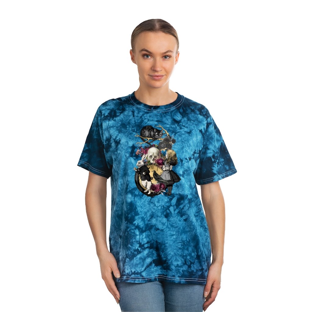 Tie Dye Shirt-Alice in Wonderland 101 Goth Series Tie Dye