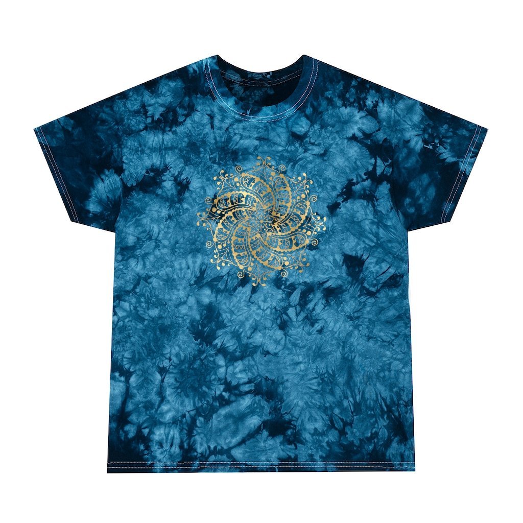 Tie Dye Shirt-Gold Mandala 102 Tie Dye Graphic Tee | ACES 