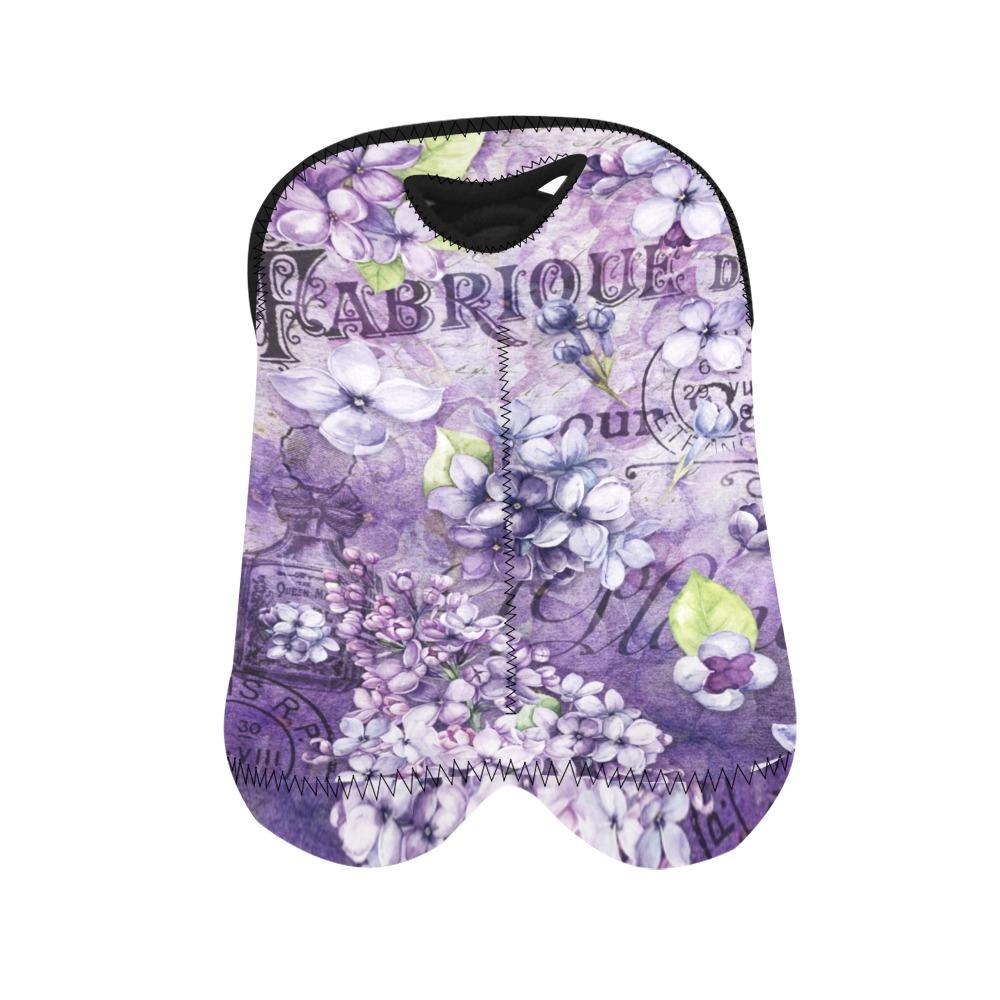 Vintage Flower Art #102 | 2-Bottle Neoprene Wine Bag | ACES 
