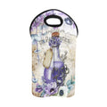 Vintage Flower Art #104 | 2-Bottle Neoprene Wine Bag | ACES 