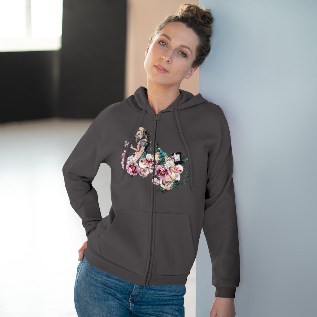 Zip Up Hoodie (Fleece Inside)-Alice in Wonderland 44 