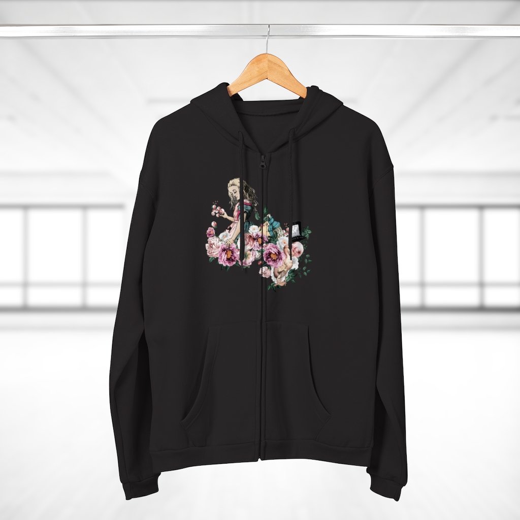 Zip Up Hoodie (Fleece Inside)-Alice in Wonderland 44 