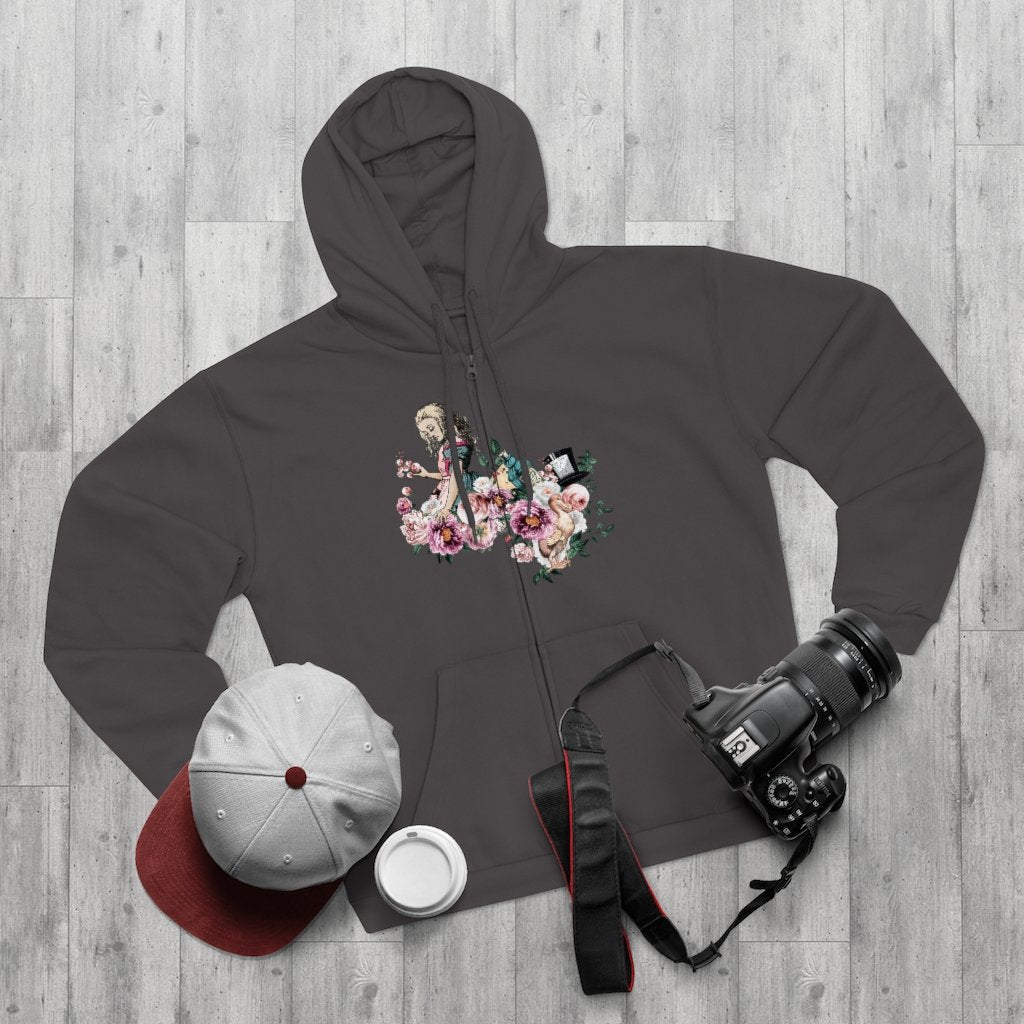 Zip Up Hoodie (Fleece Inside)-Alice in Wonderland 44 