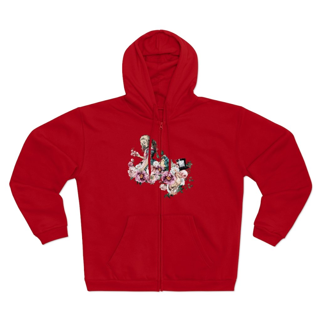 Zip Up Hoodie (Fleece Inside)-Alice in Wonderland 44 