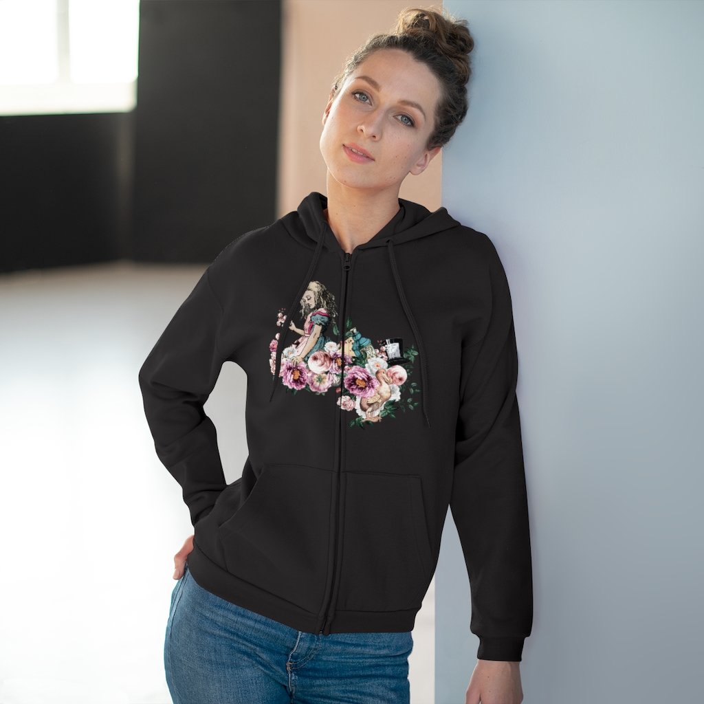 Zip Up Hoodie (Fleece Inside)-Alice in Wonderland 44 