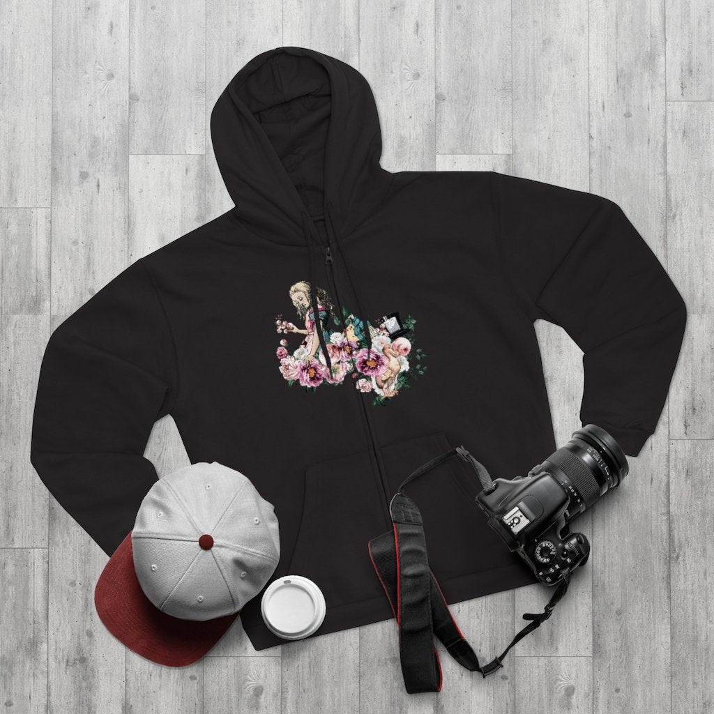 Zip Up Hoodie (Fleece Inside)-Alice in Wonderland 44 