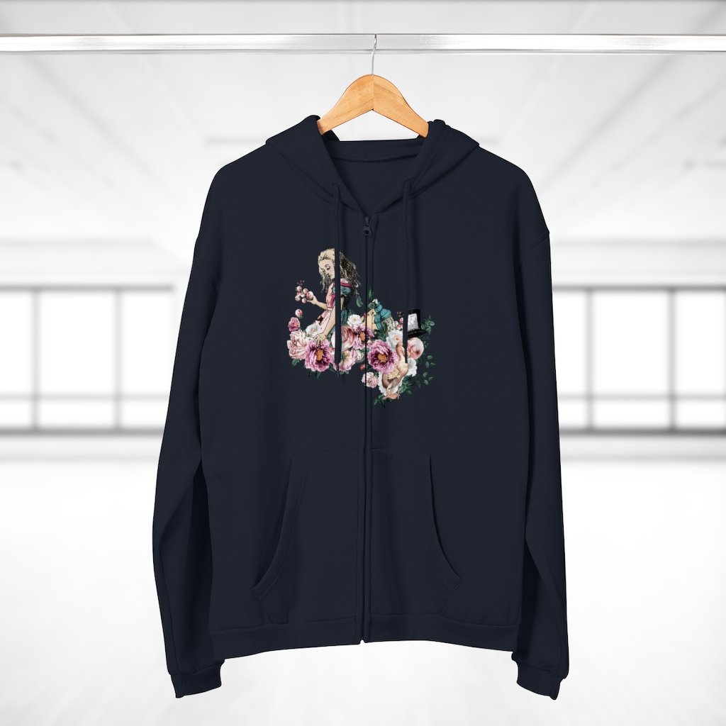 Zip Up Hoodie (Fleece Inside)-Alice in Wonderland 44 