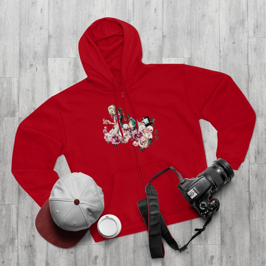 Zip Up Hoodie (Fleece Inside)-Alice in Wonderland 44 