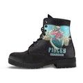 Zodiac Combat Boots - Pisces #1 | Vegan Leather Lace Up